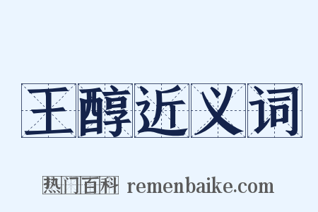 王醇近义词是什么意思的图片